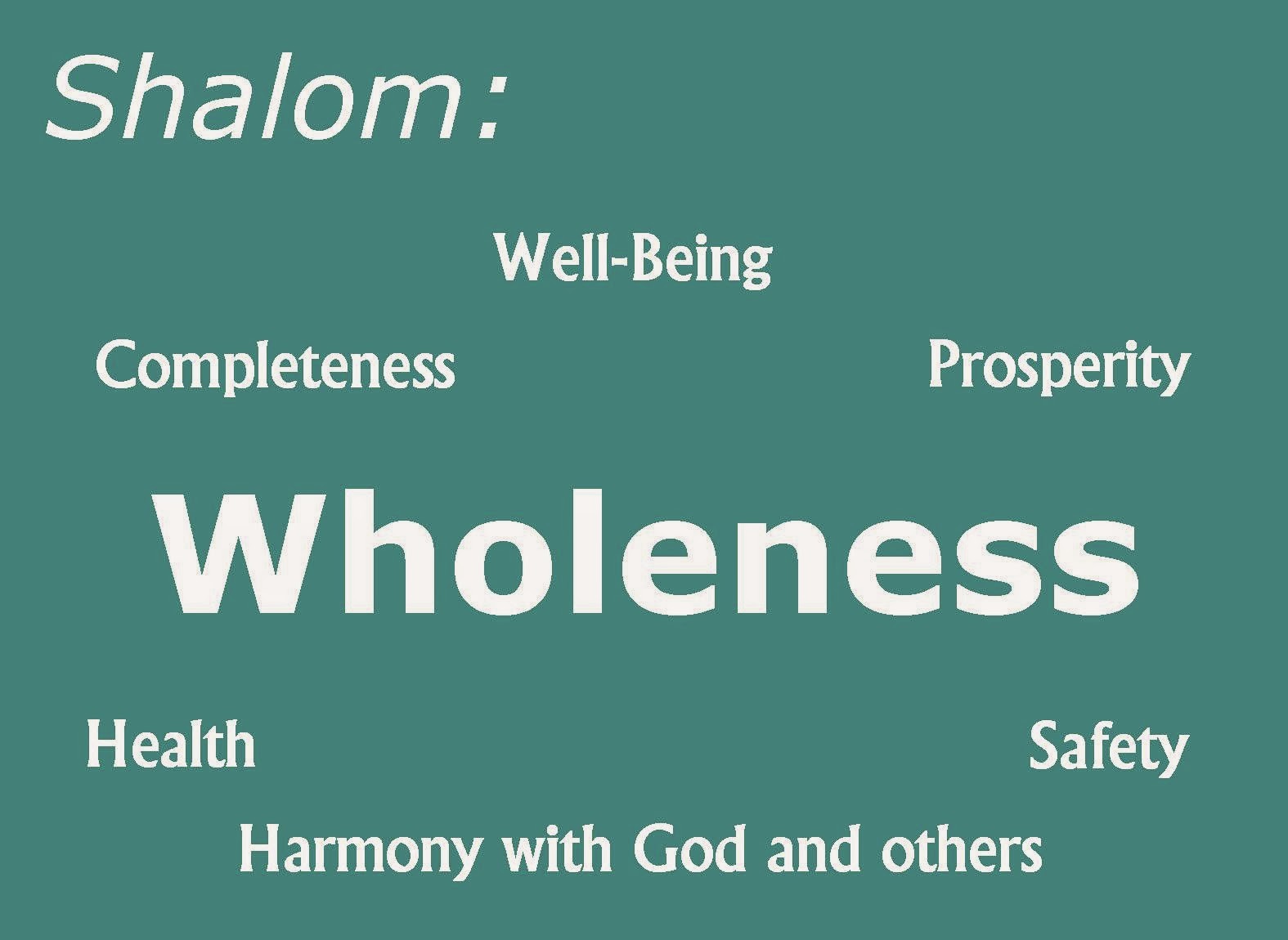 Shalom | Wholeness/Oneness/Justice